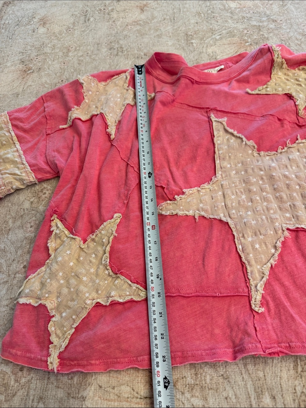 Oli & Hali Hot Pink Star Appliqué Boxy Sweatshirt- very generous size! - Picture 11 of 11